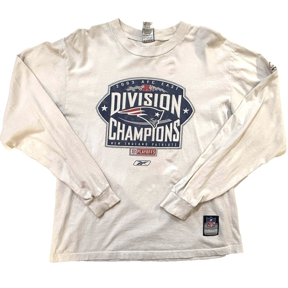Vintage‎ 2003 New England Patriots Shirt Mens M AFC East Champions NFL Y2K